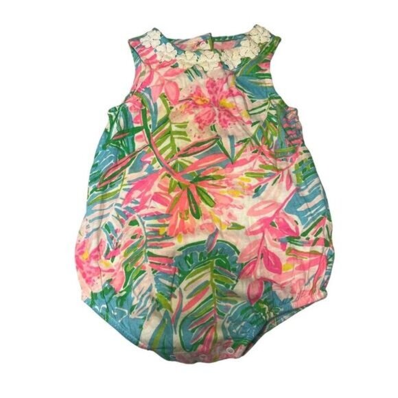 Lilly Pulitzer Bubble Romper Infant Girls Size 3 - 6 months Smoke free home gent